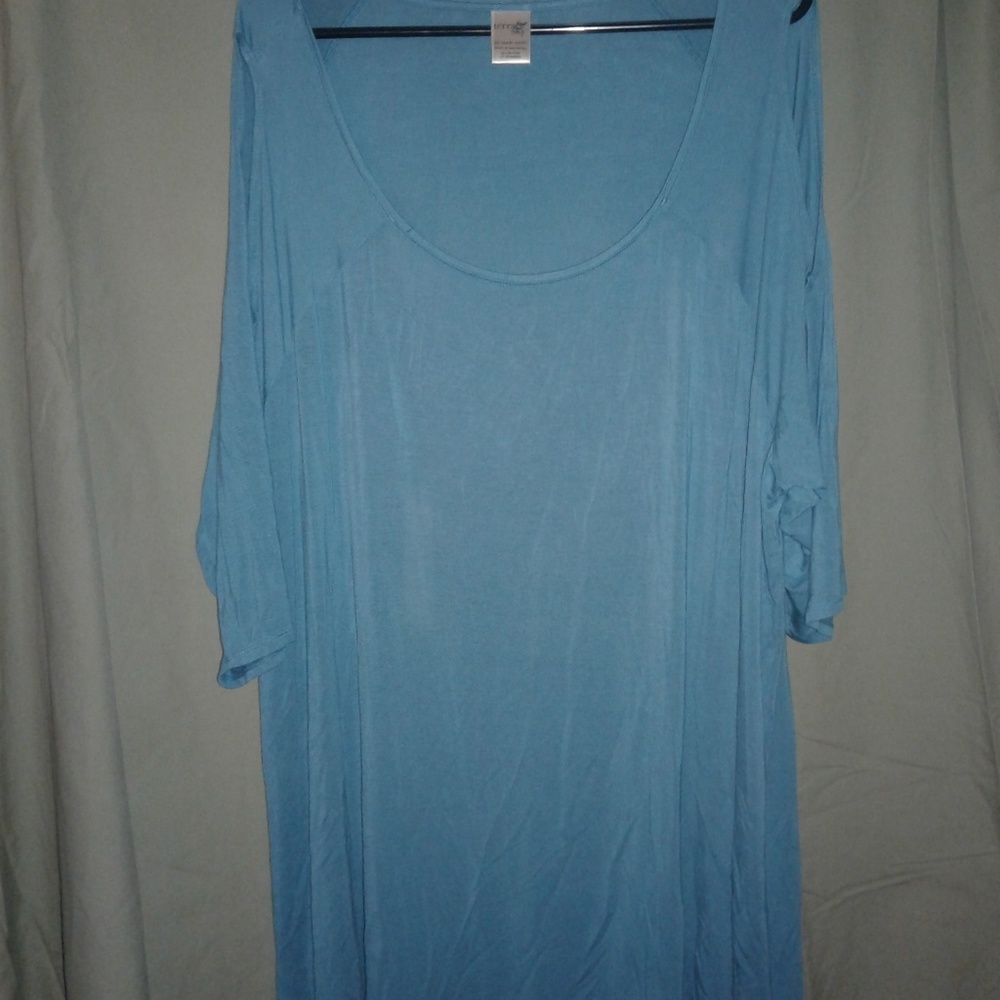 Teal cold shoulder top nwt 3x 24w/26w